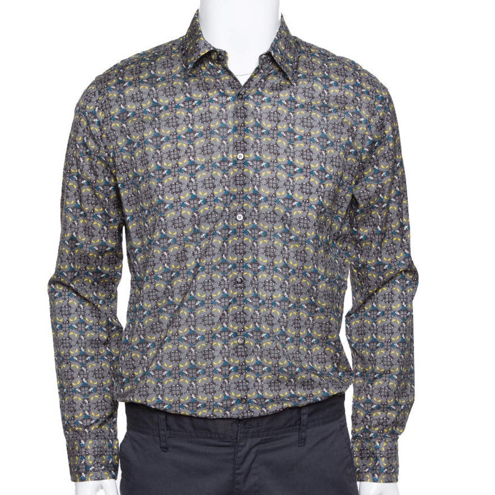 Rare Fendi monster eyes dress shirt Lagerfeld era